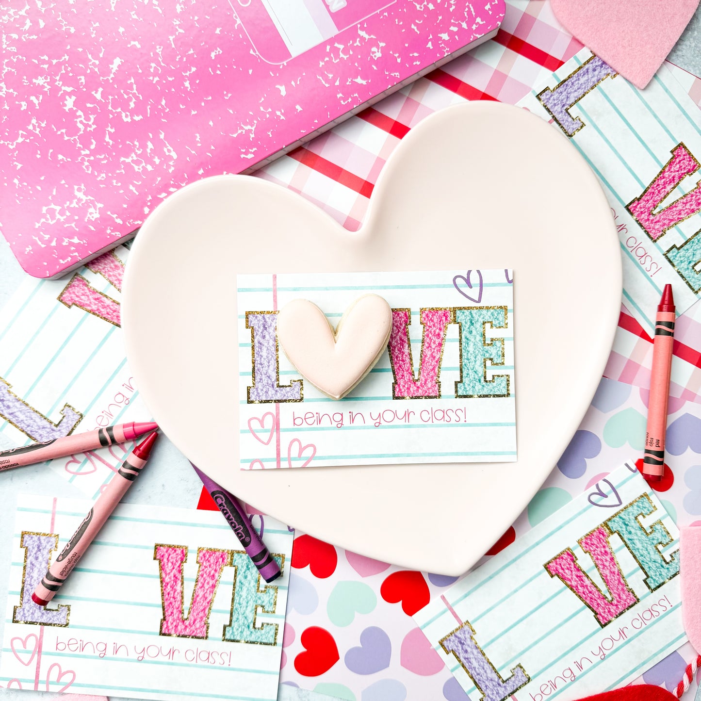 love being in your class 5 x 3.5" cookie cards - pack of 24