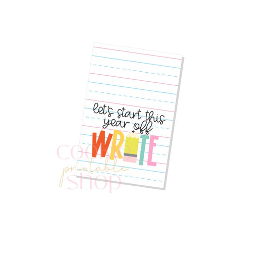 let's start this year off write rectangle tag - digital download