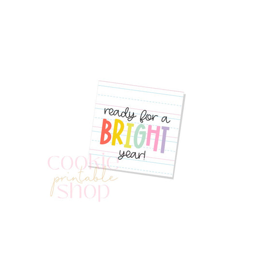 ready for a bright year tag - digital download