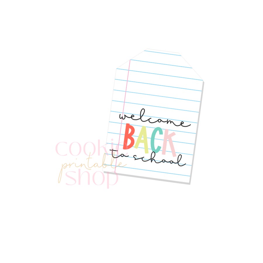 welcome back to school tag - digital download
