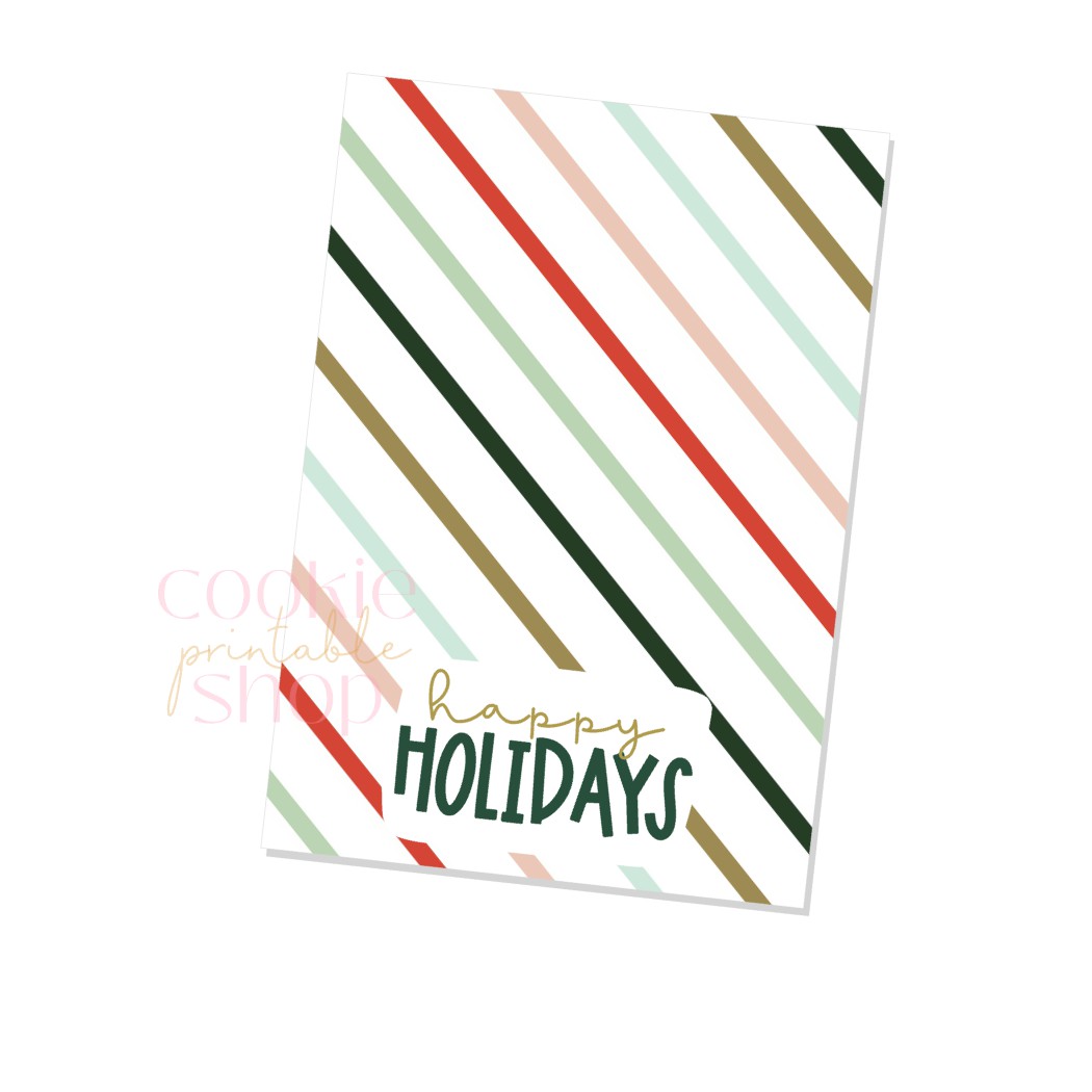 happy holidays cookie card - digital download