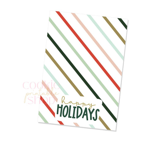 happy holidays cookie card - digital download