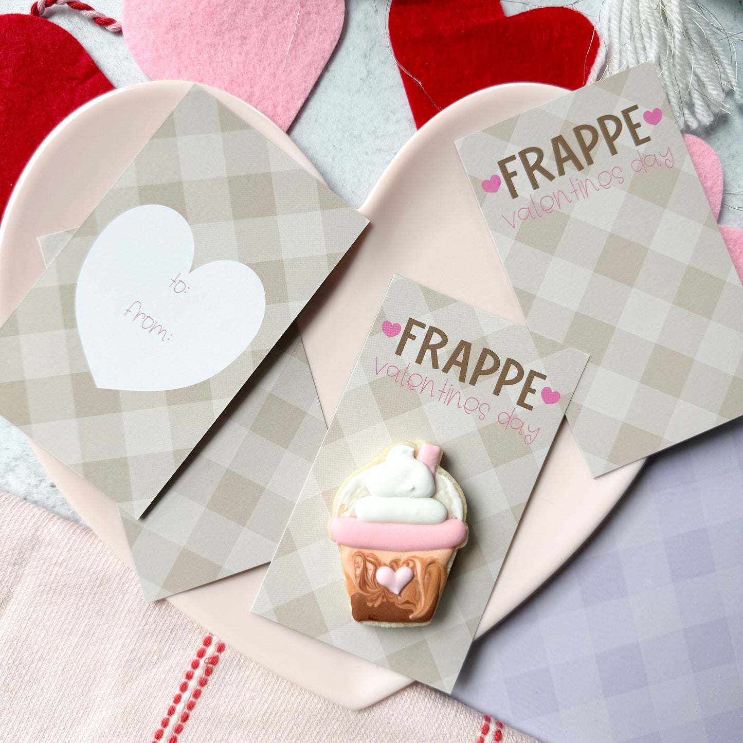 frappe Valentine’s Day skinny cookie cards - pack of 24