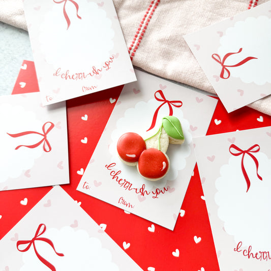 I cherr-ish you 3.5x5"  cookie cards - pack of 24