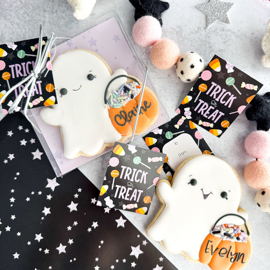 trick or treat 2x2.5" tags - pack of 24