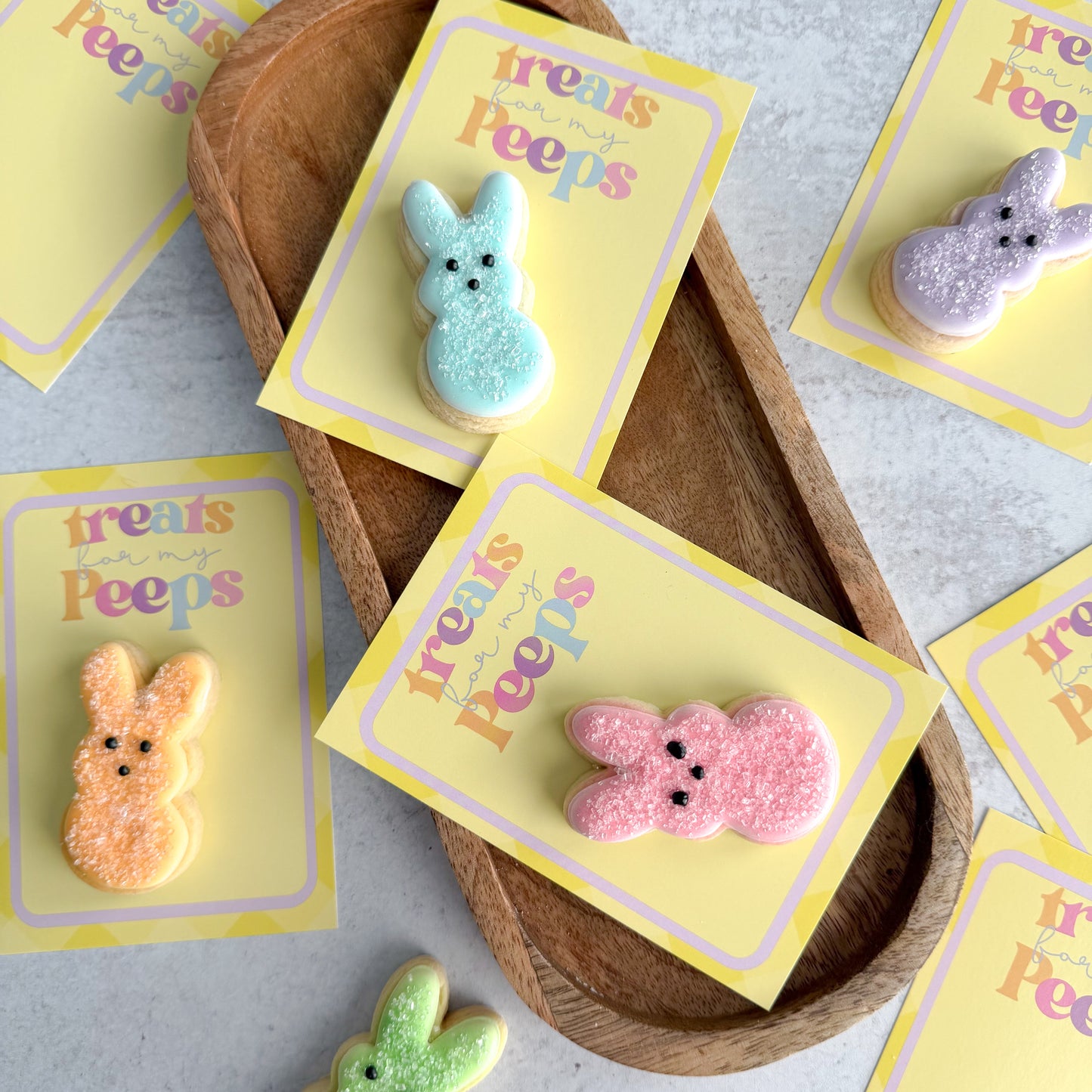 2026 yellow treats for my peeps 3.5x5" cookie cards - pack of 24