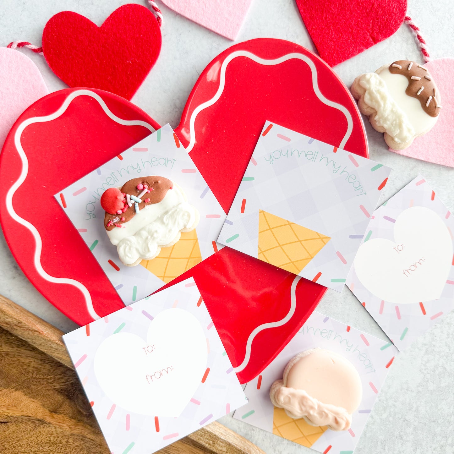 you melt my heart 3.25 x 3.25" cookie cards - pack of 24