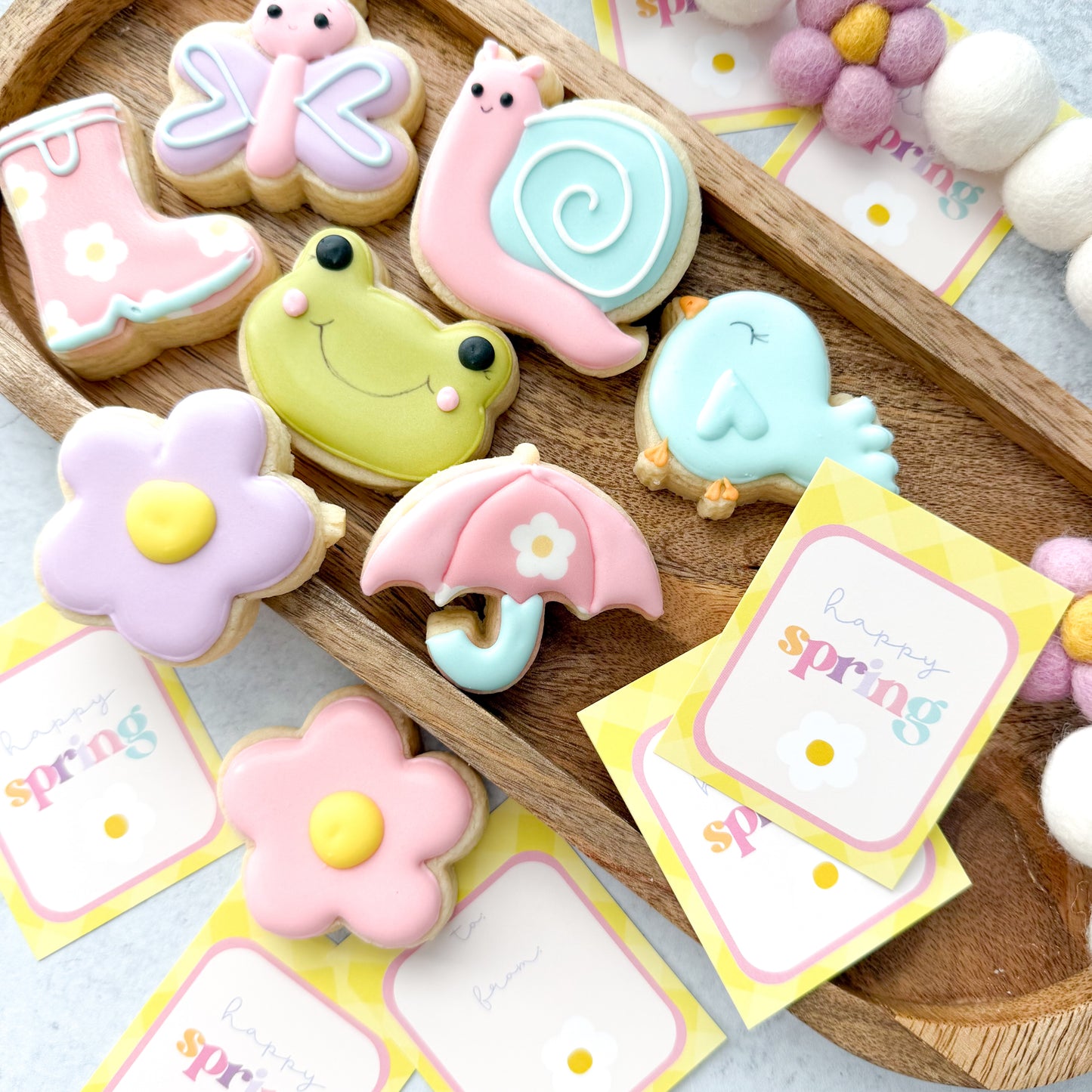 happy spring 2.5x2" tags - pack of 24