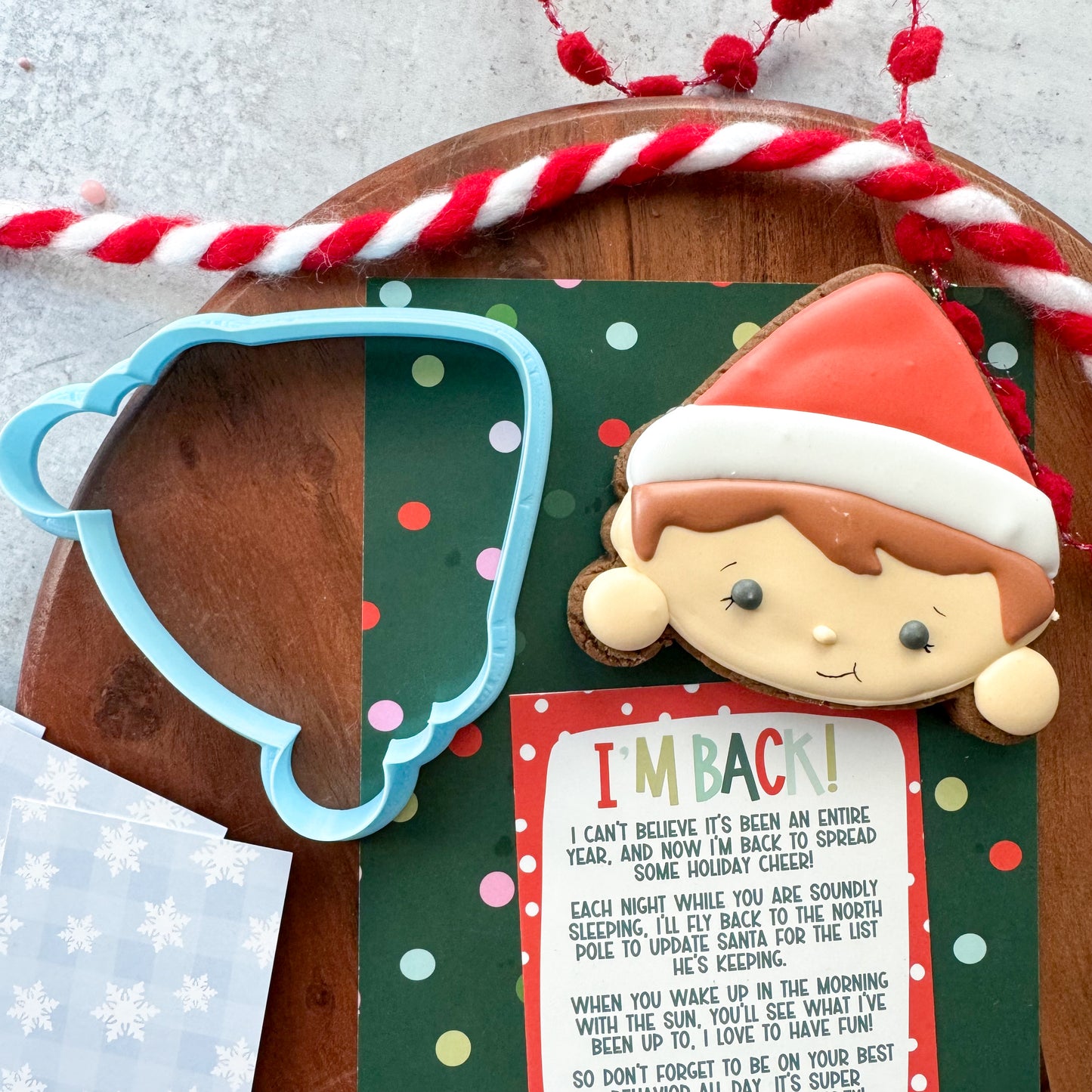 elf gift card holder cookie cutter