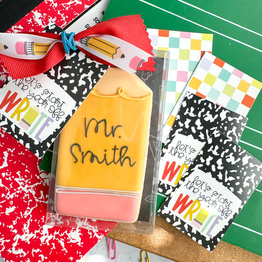 2024 let's start the year off write rectangle tags - pack of 24