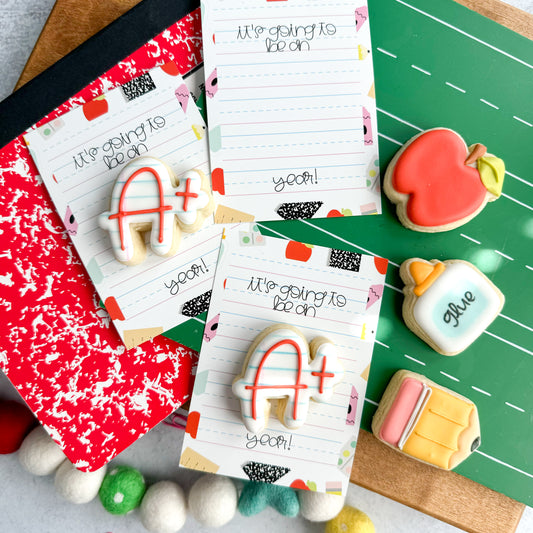 it's going to be an A+ year 3.5x5" cookie cards - pack of 24