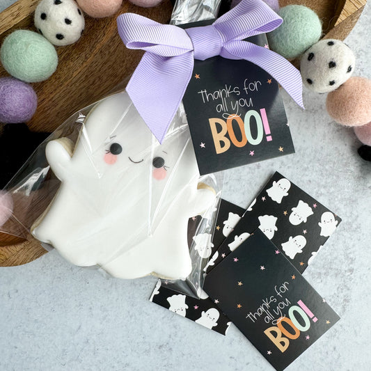 2024 thanks for all you boo rectangle tags - pack of 24
