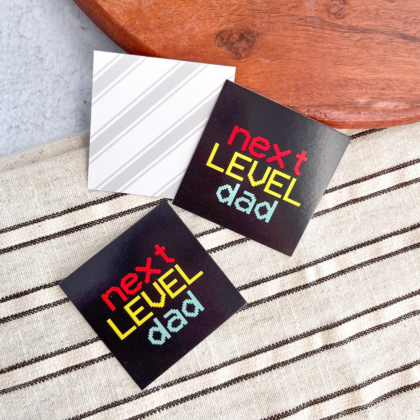 next level dad square tags - pack of 24