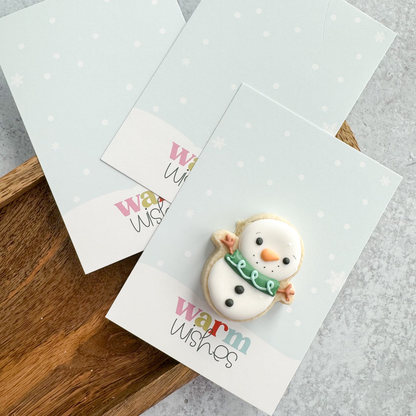 warm wishes 3.5x5" cookie cards - pack of 24