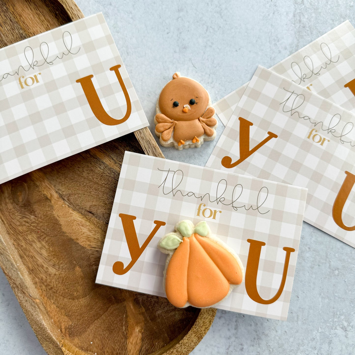 2024 horizontal thankful for you 5x3.5" cookie cards - pack of 24