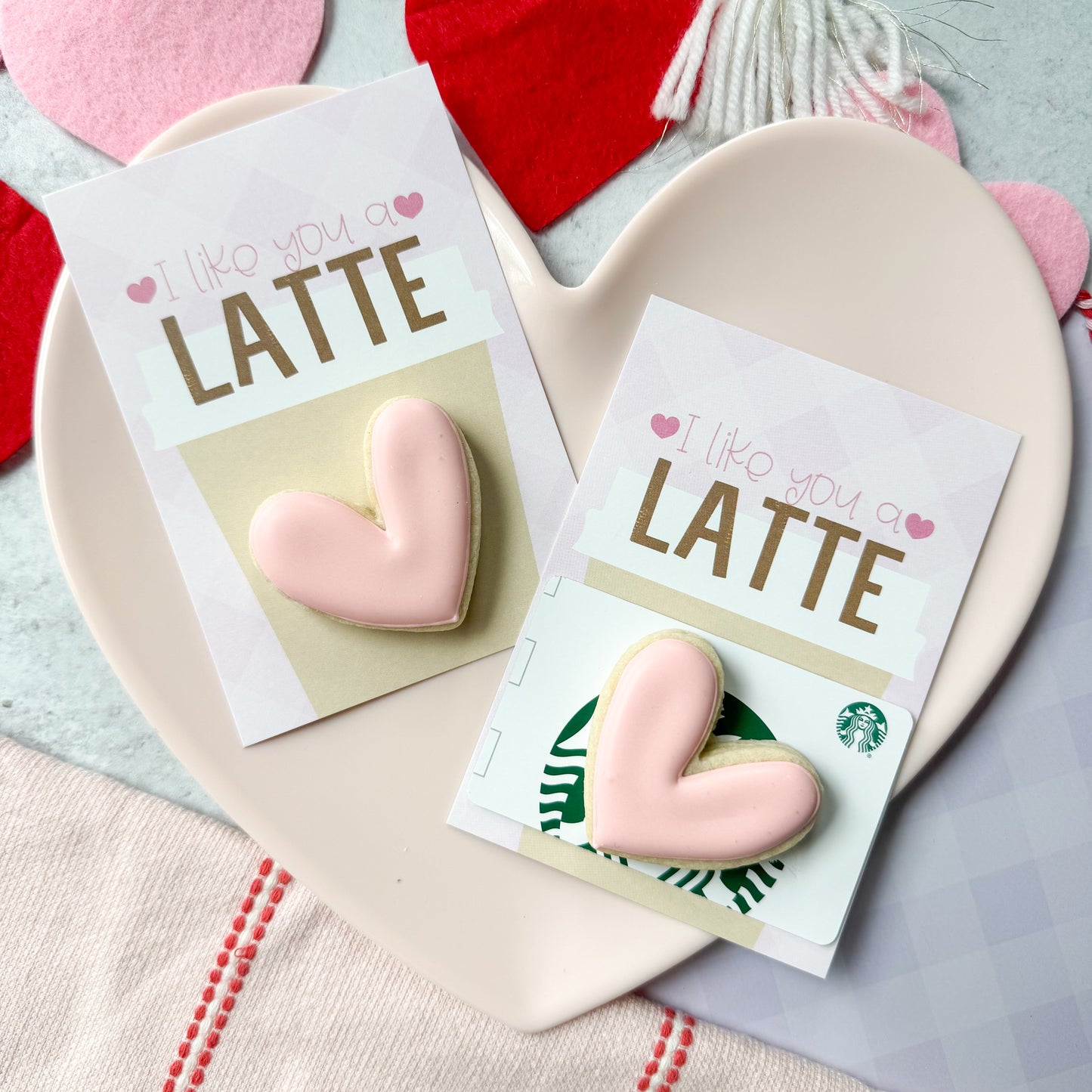 love you a latte 3.5x5" cookie cards - pack of 24
