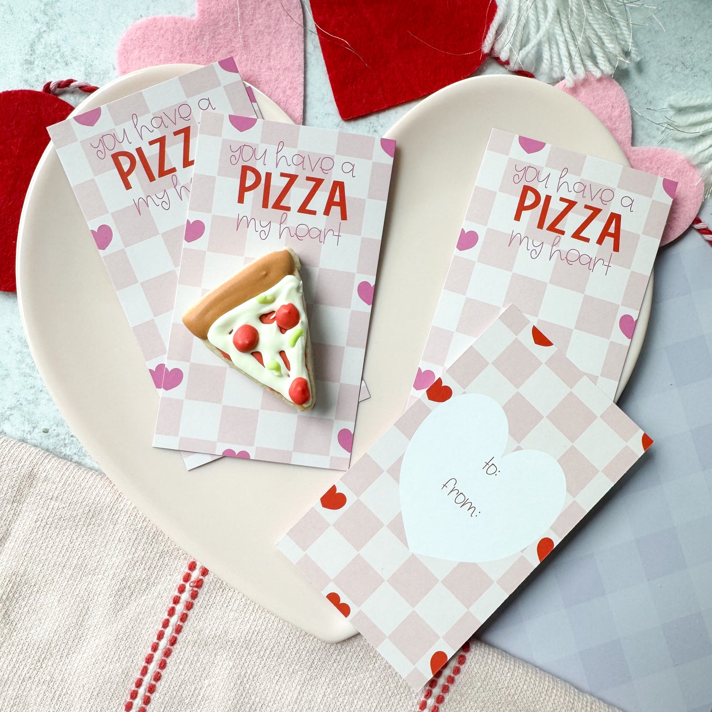 you have a pizza my heart skinny cookie cards - pack of 24