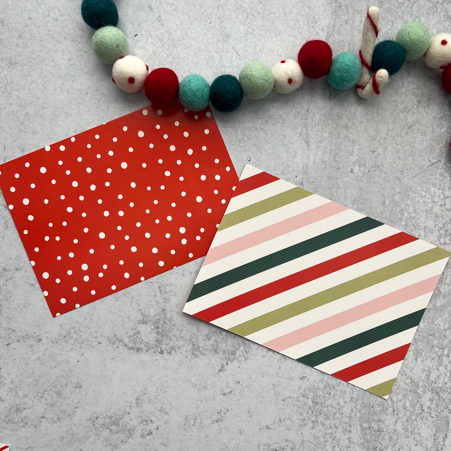 red dots and stripes double sided box backers - pack of 24