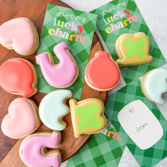 you're my lucky charm skinny cookie cards  - pack of 24