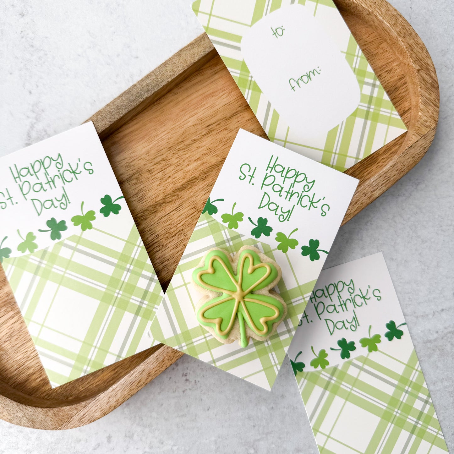 happy st. patricks day skinny cookie cards - pack of 24