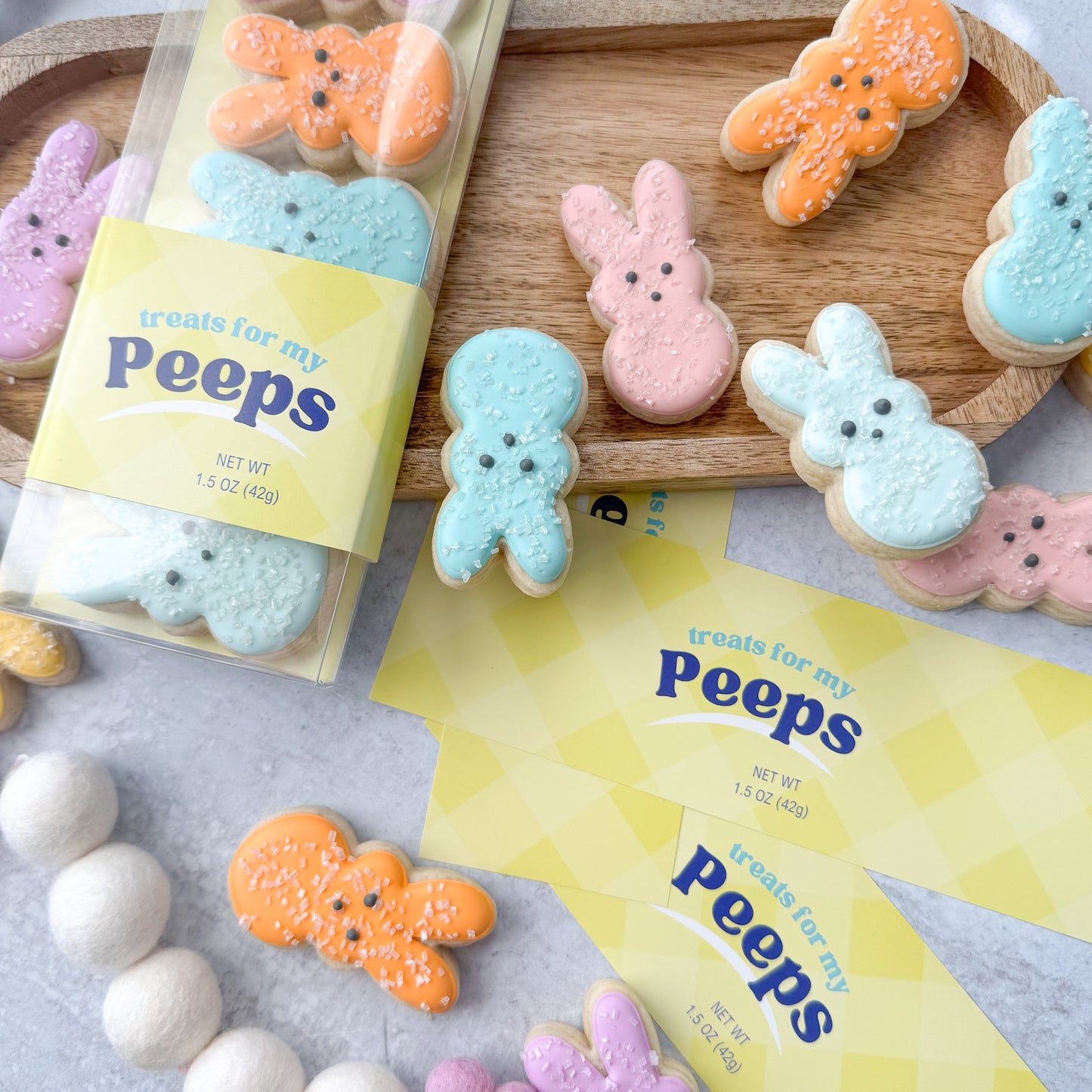 treats for my peeps box wrap - 2.5" x 8"