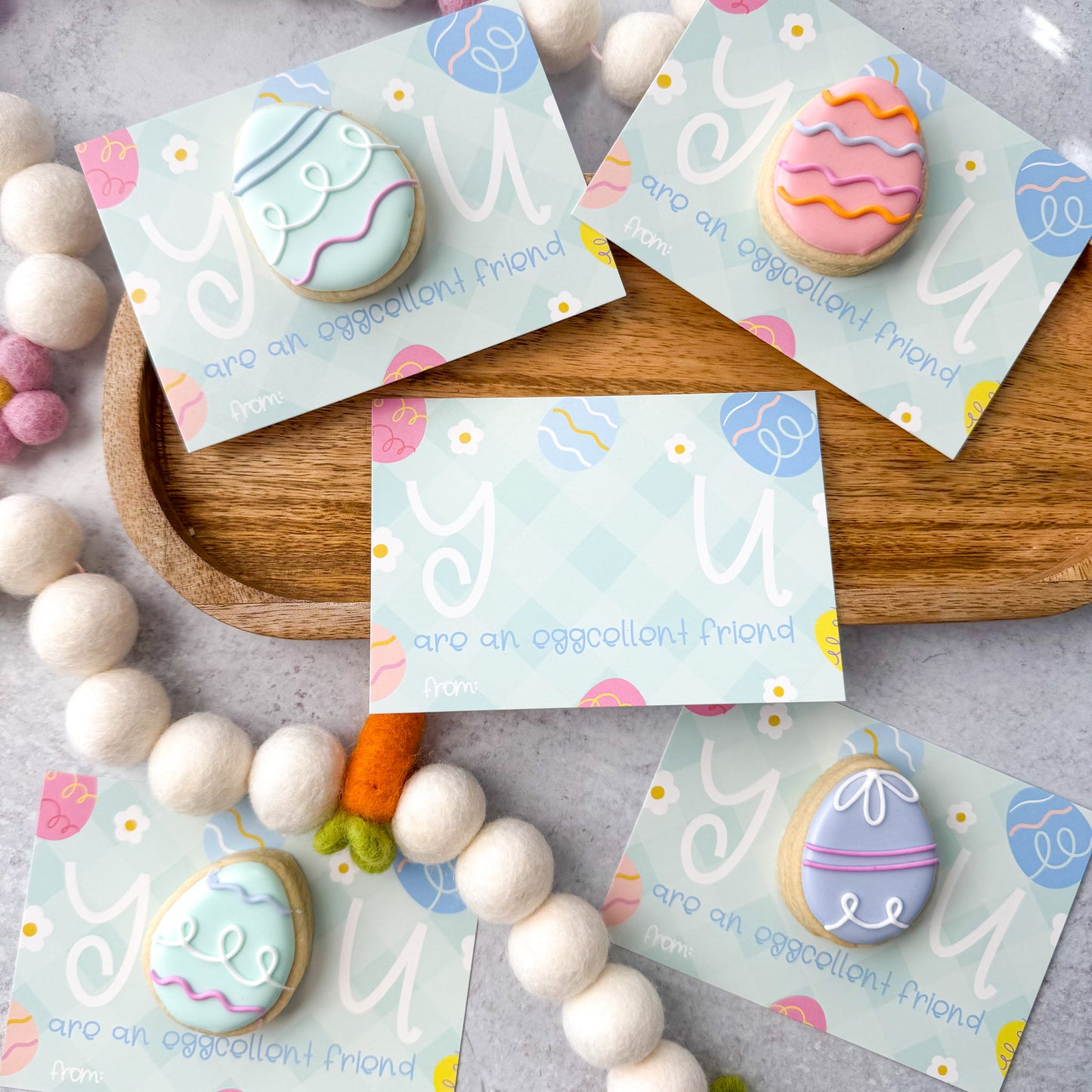 you are an eggcellent friend 5x3.5" cookie cards - pack of 24
