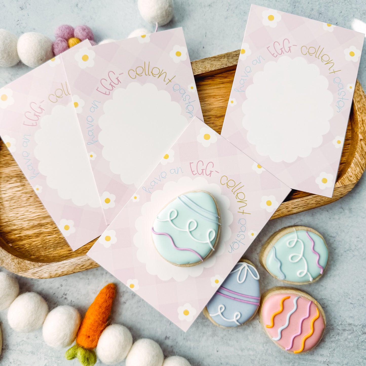 have an egg-cellent easter 3.5x5" cookie cards - pack of 24
