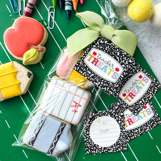 2025 teacher treats square tags - pack of 24