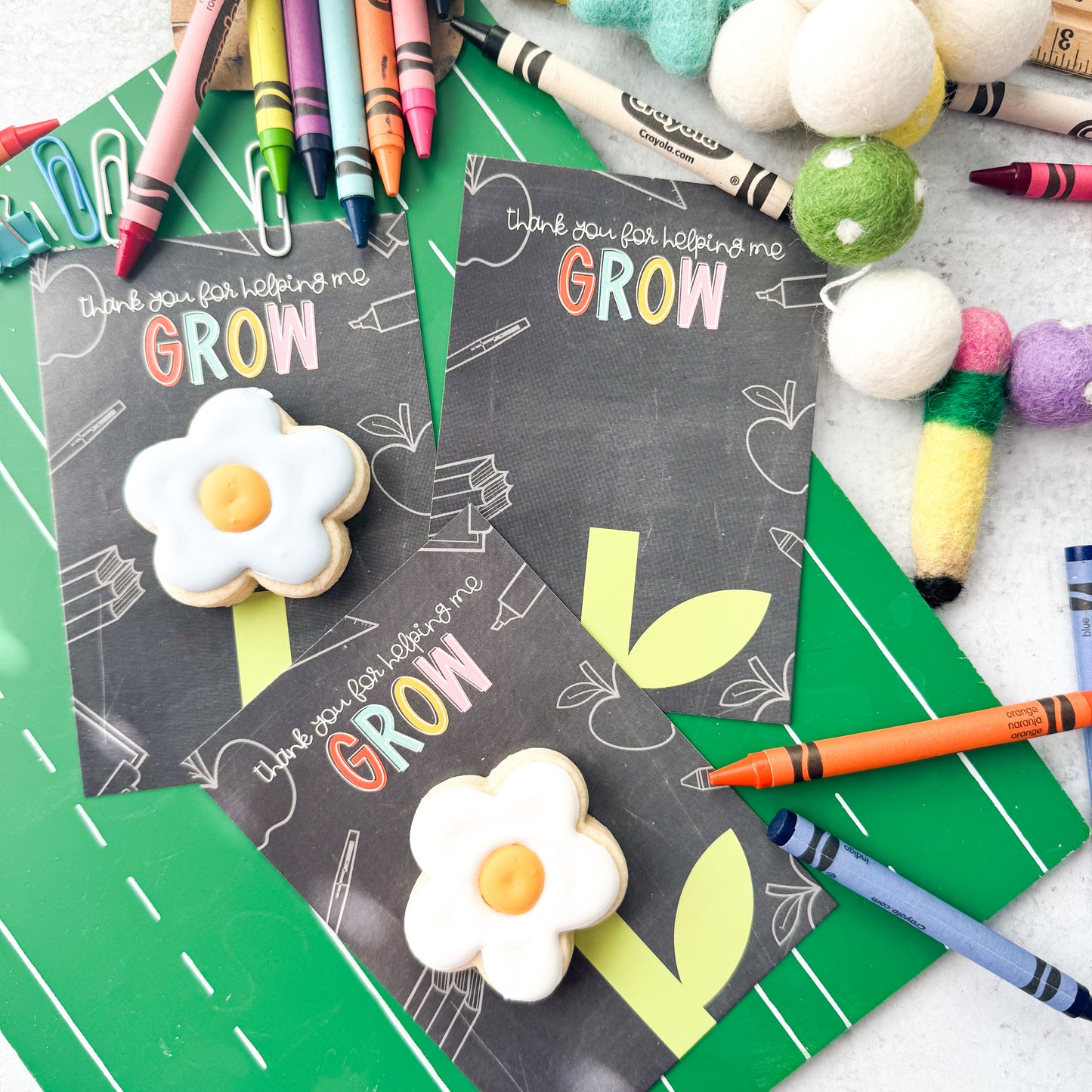 2025 thank you for helping me grow 3.5x5" cookie cards - pack of 24