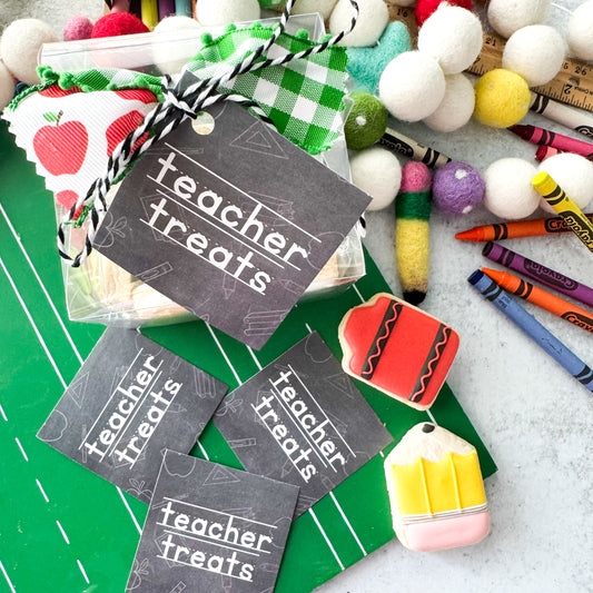 chalkboard teacher treats stickers 2.5"x2.5" - pack of 24