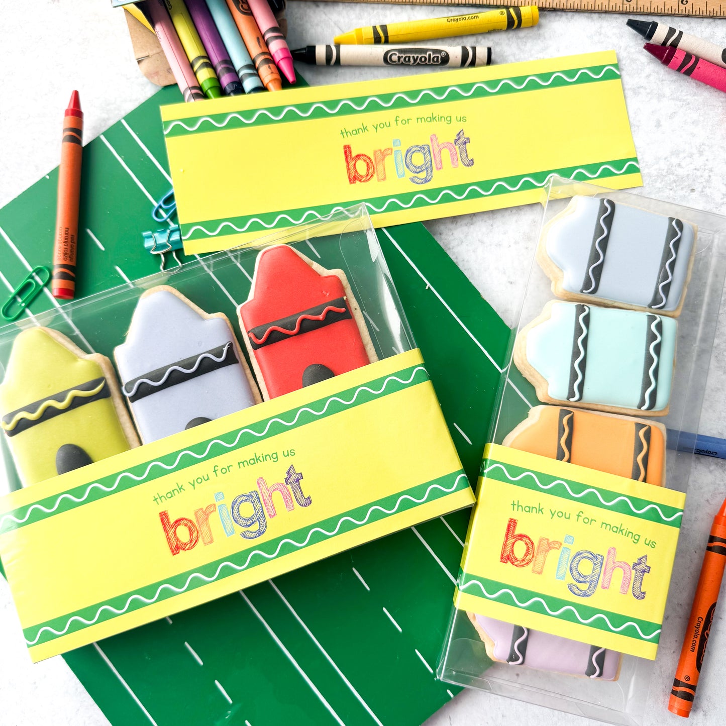 thank you for making us bright box wrap stickers - 2.5" x 8"