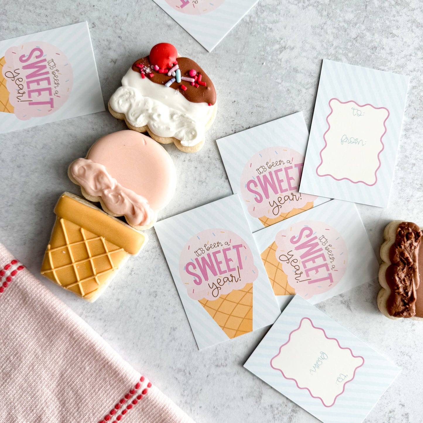 2025 it's been a sweet year rectangle tags - pack of 24