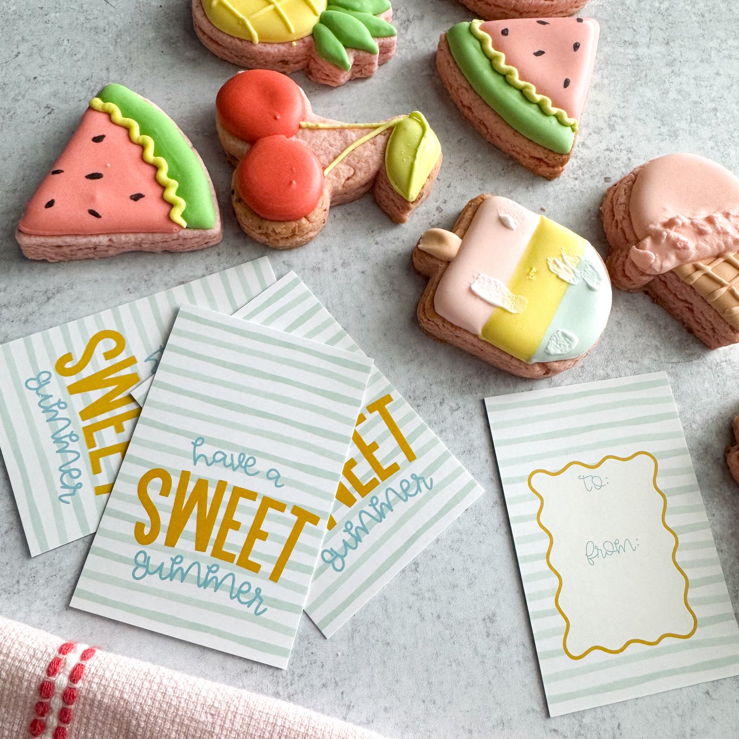 2025 striped have a sweet summer rectangle tags - pack of 24
