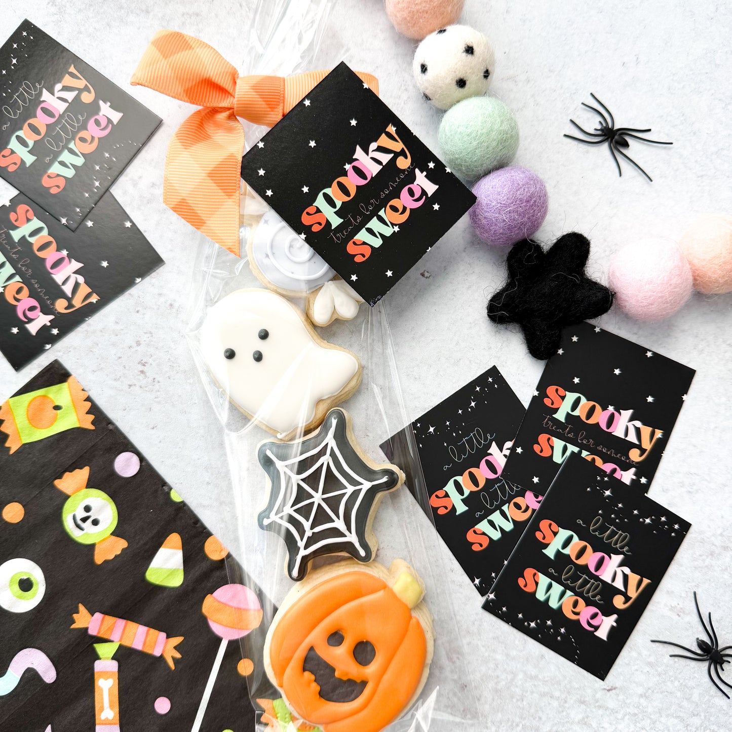 a little spooky a little sweet 2.5x2" tags - pack of 24