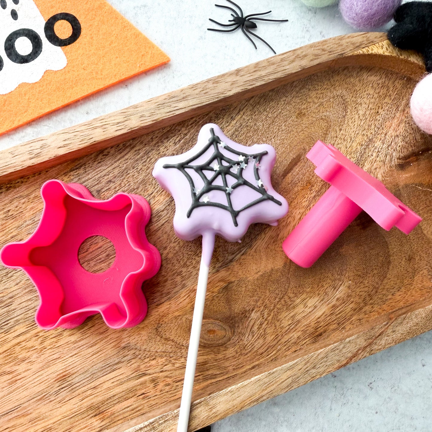 spiderweb cake pop cutter - 2"