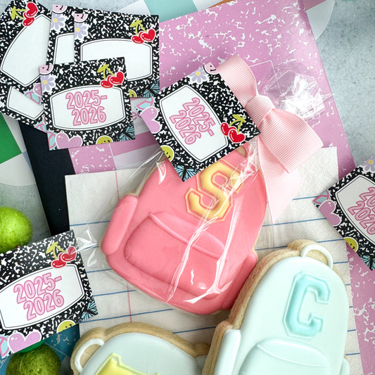 2025-2026 girl square tags - pack of 24