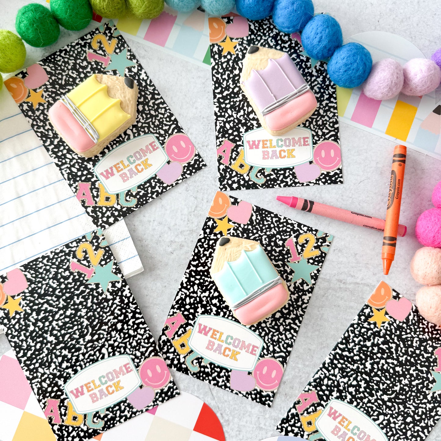 2025 patch welcome back 3.5 x 5" cookie cards - pack of 24