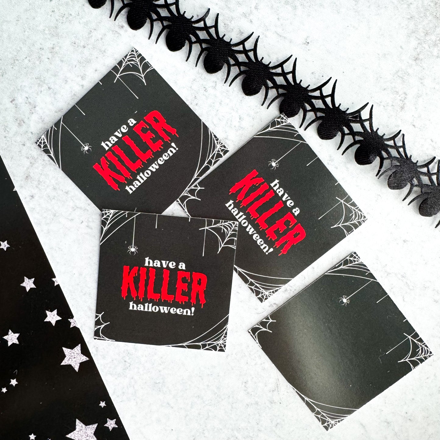 have a killer halloween square tags - pack of 24
