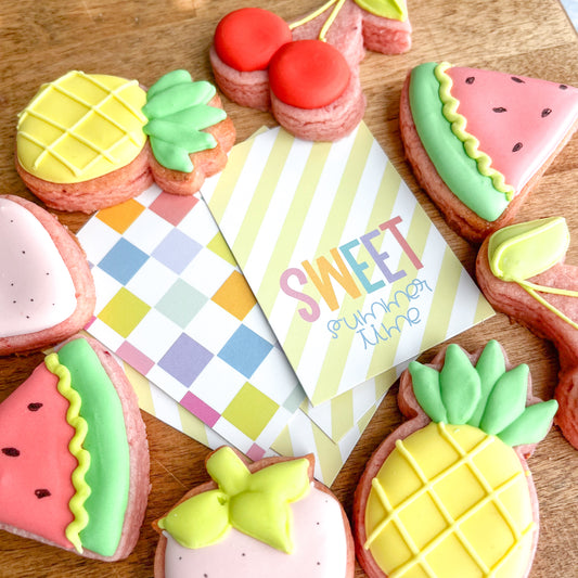 sweet summer time rectangle tags - pack of 24