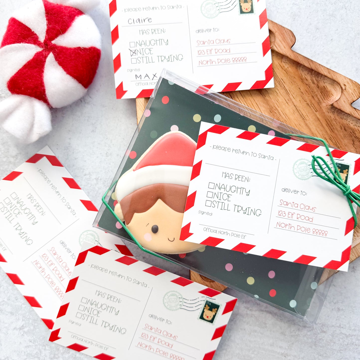 elf report card postcards 5x3.5 - pack of 24