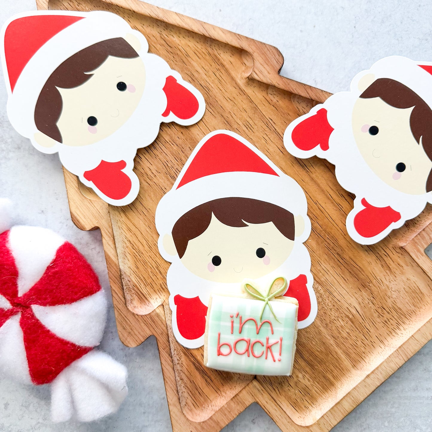 elf die cut 3.5x4.75 cards - pack of 24