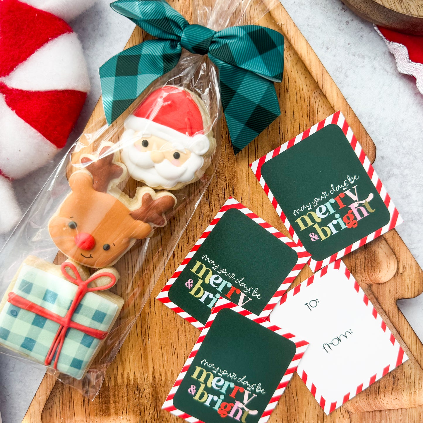 may your days be merry & bright 2.5x2" tags - pack of 24