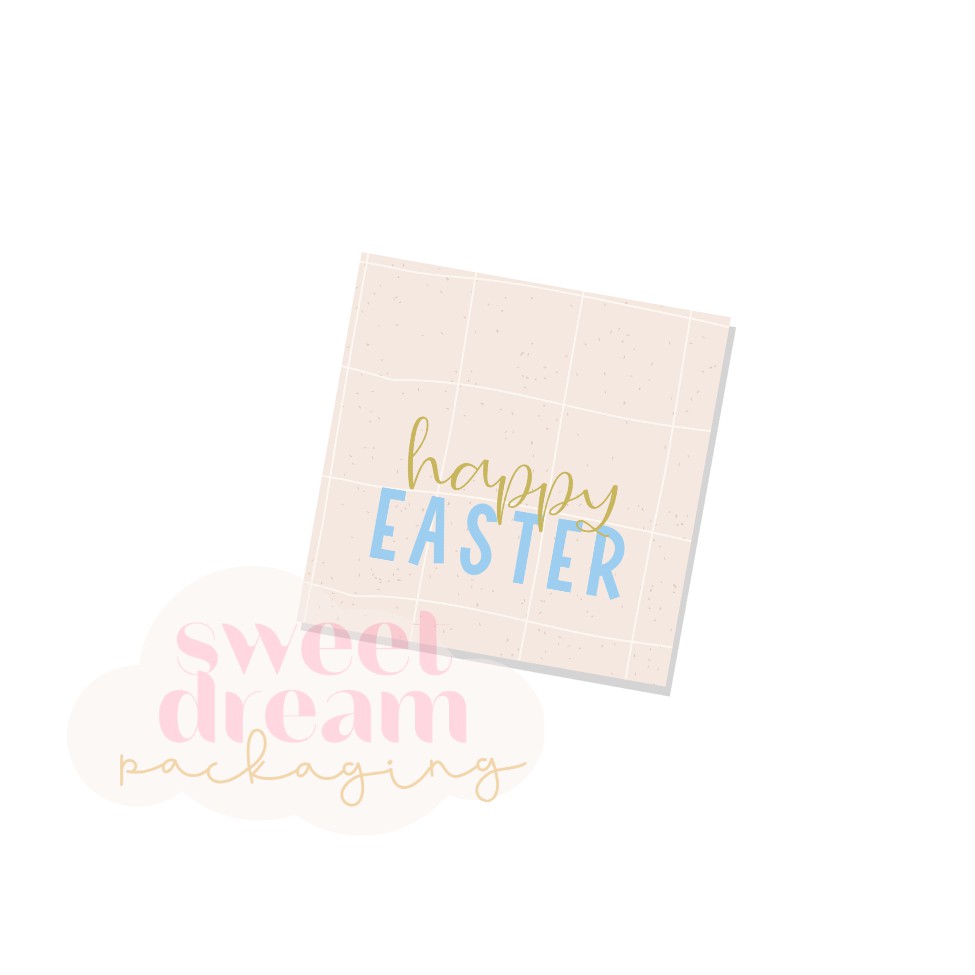 happy easter 2" square tag - digital download