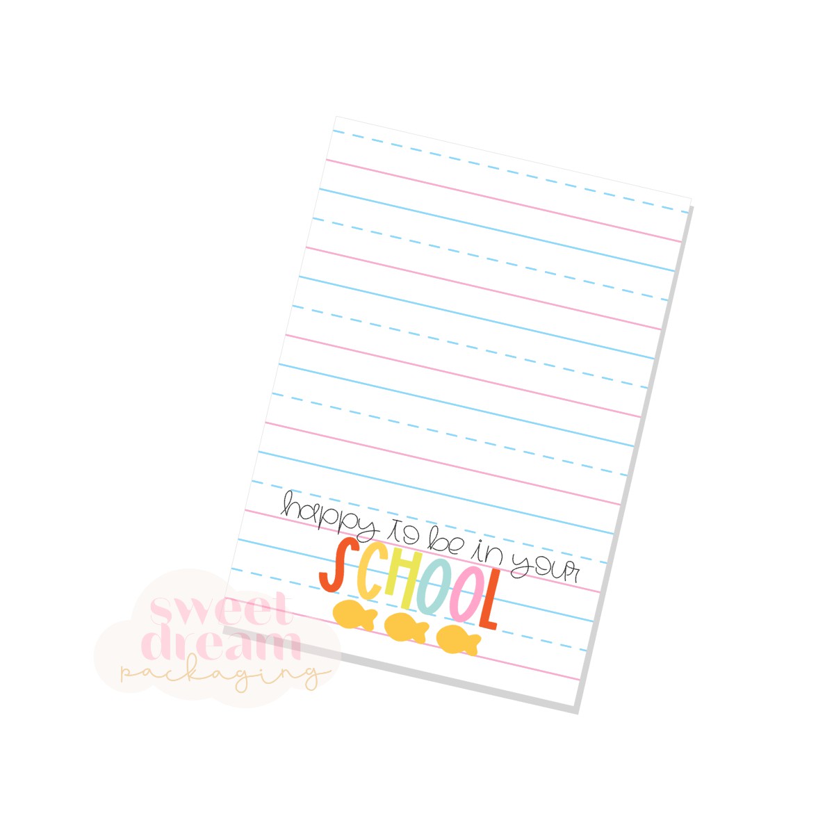 happy to be in your school cookie card - digital download