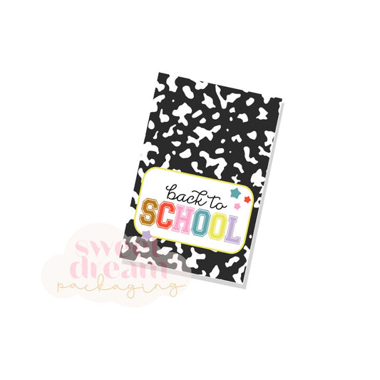 back to school rectangle tag - digital download