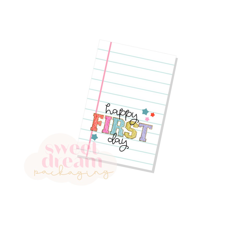 happy first day tag - digital download