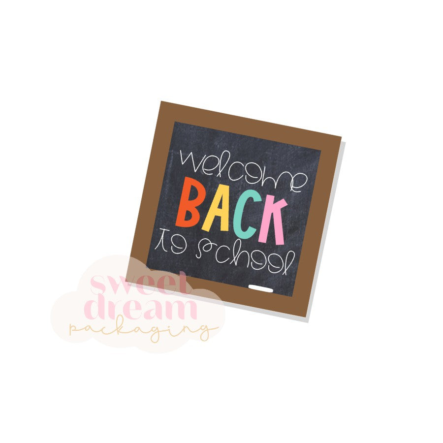 welcome back to school 2" square tag - digital download