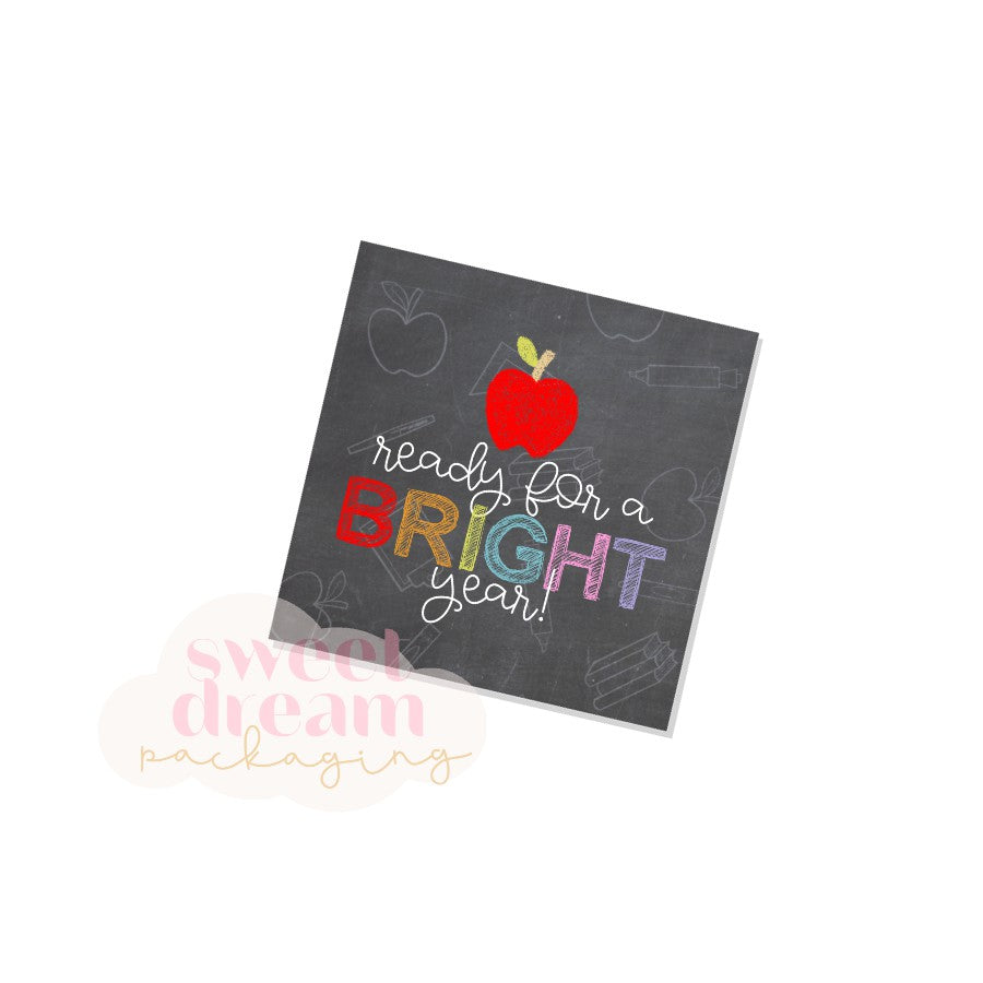 ready for a bright year 2" square tag - digital download