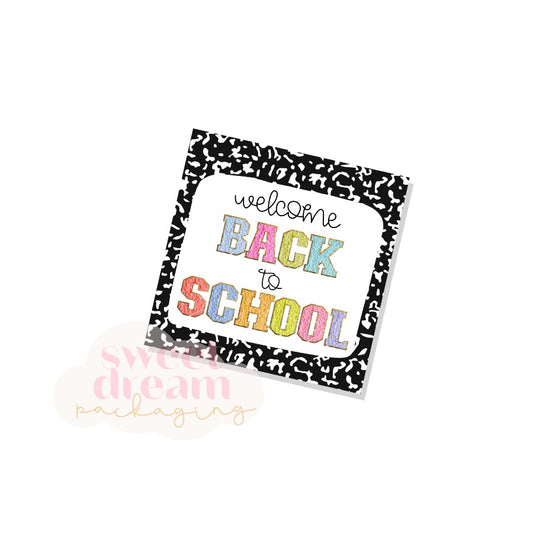 welcome back to school 2" square tag - digital download