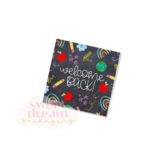 welcome back 2" square tag - digital download